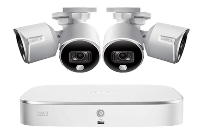 Lorex 4K 8-Channel 2TB Wired DVR System with Active Deterrence Bullet Cameras