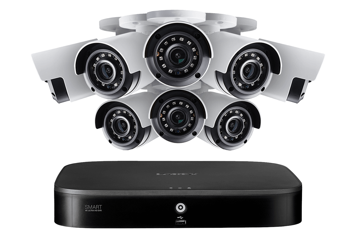 4K Ultra HD 8-Channel Security System with Eight 4K (8MP) Cameras featuring Smart Motion Detection and Color Night Vision