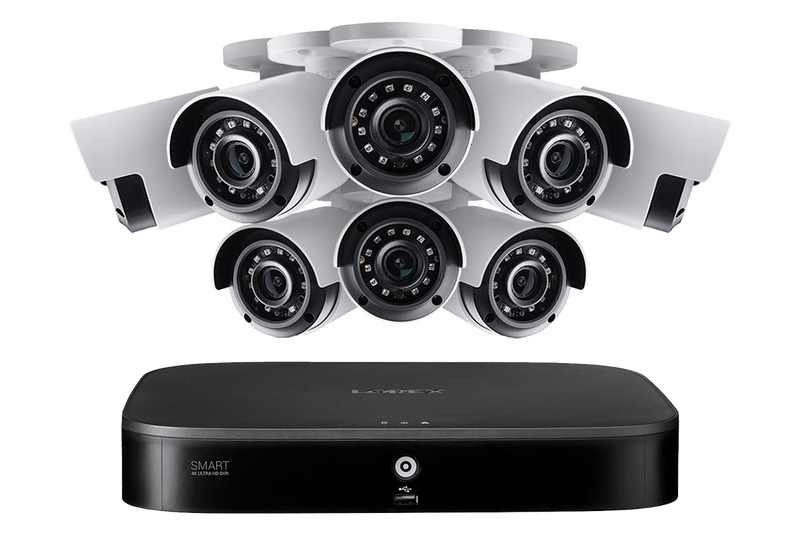 4K Ultra HD 8-Channel Security System with Eight 4K (8MP) Cameras featuring Smart Motion Detection and Color Night Vision