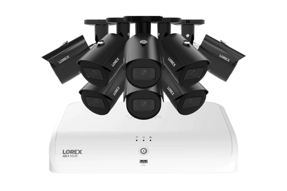 Lorex Fusion Series 4K 16 Camera Capable (8 Wired + 8 Fusion Wi-Fi) 2TB Wired System with A14 IP Bullet Cameras - Black 8