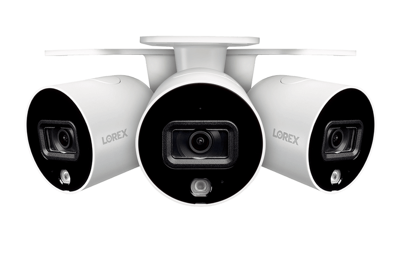 Smart Outdoor WiFi Security Camera With Advanced Active Deterrence (3-pack)