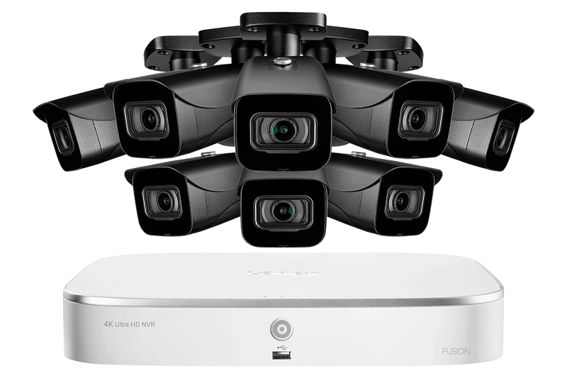 8-Channel 4K IP NVR System with Eight 4K (8MP) Smart IP Cameras