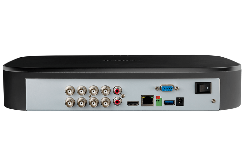 Lorex 4K 8-Channel Wired DVR System with Eight 2K Active Deterrence Bullet Cameras