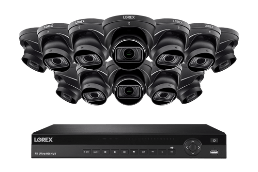 Lorex 4K (16 Camera Capable) 4TB Wired NVR System with Nocturnal 3 Smart IP Dome Cameras with Listen-in Audio and Motorized Varifocal Lenses - Black 12