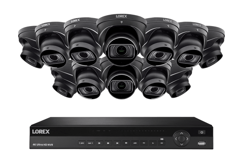 Lorex 4K (16 Camera Capable) 4TB Wired NVR System with Nocturnal 3 Smart IP Dome Cameras with Listen-in Audio and Motorized Varifocal Lenses - Black 12