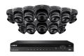 Système NVR filaire Lorex 4K (compatible avec 16 caméras) 6 To avec 3 caméras dôme IP intelligentes Nocturnal 3 avec écoute audio et objectifs varifocaux motorisés