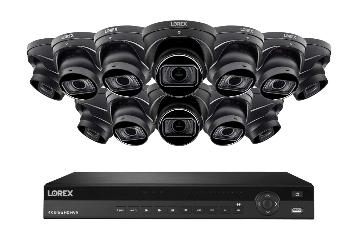 Lorex 4K (16 Camera Capable) 4TB Wired NVR System with Nocturnal 3 Smart IP Dome Cameras with Listen-in Audio and Motorized Varifocal Lenses - Black 12