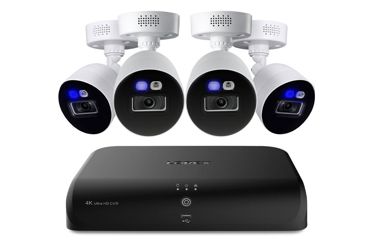Lorex Fusion 4K 12 Channels (8 Wired and 4 Fusion Wi-Fi) 2TB Wired DVR System with Smart Deterrence Cameras