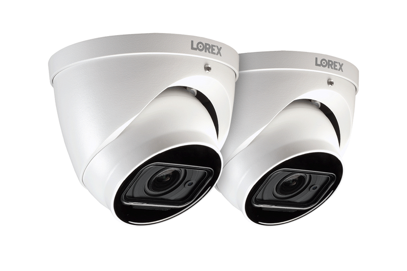 4K Ultra HD Motorized Varifocal Dome Security Camera with Color Night Vision (2-pack)