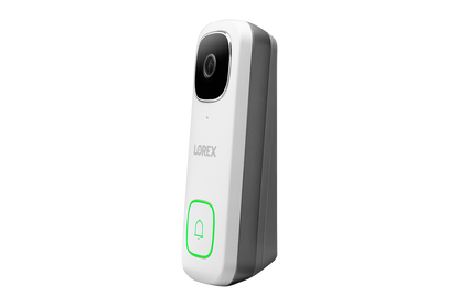 Lorex 2K Wi-Fi Video Doorbell 32GB (White, Single) - Open Box