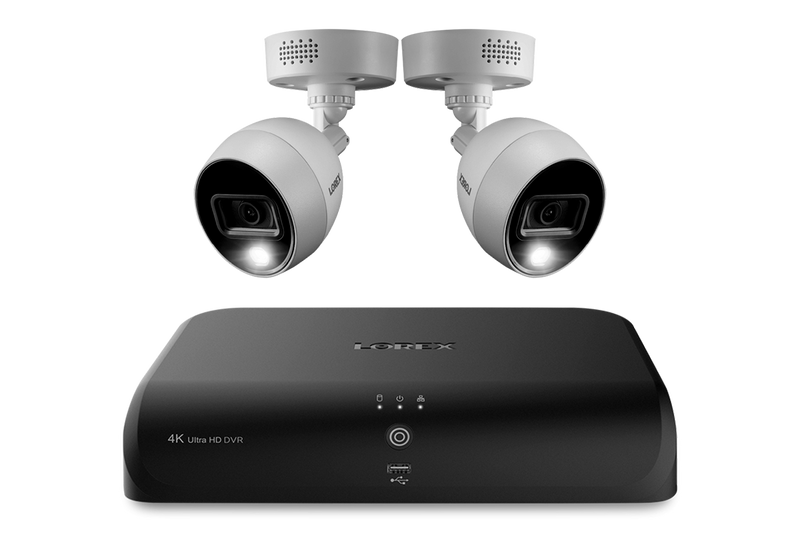 Lorex Fusion 4K 12 Camera Capable (8 Wired + 4 Wi-Fi) 2TB Wired DVR System with Active Deterrence Bullet Cameras