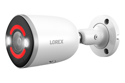 Lorex 4K Smart Security Lighting Deterrence Bullet AI PoE IP Wired Cameras