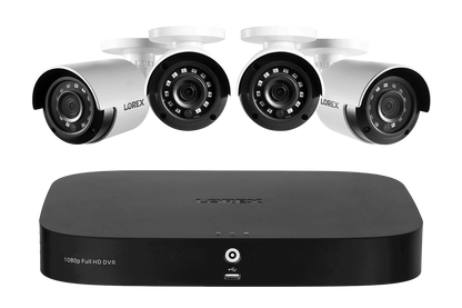 1080p 8-channel 1TB Wired DVR System with 4 Cameras