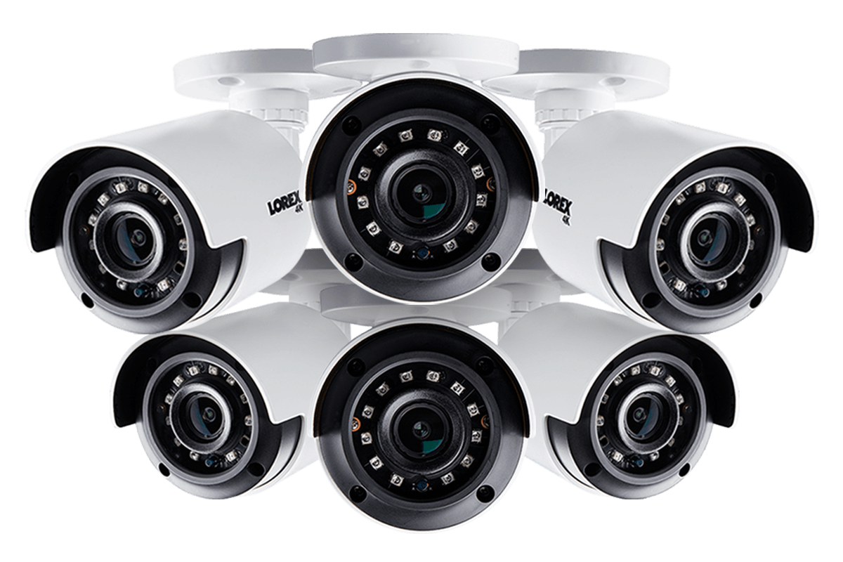 DEAL OF THE DAY! 4K Ultra High Definition Bullet Security Camera with 135ft Color Night Vision (6-pack)