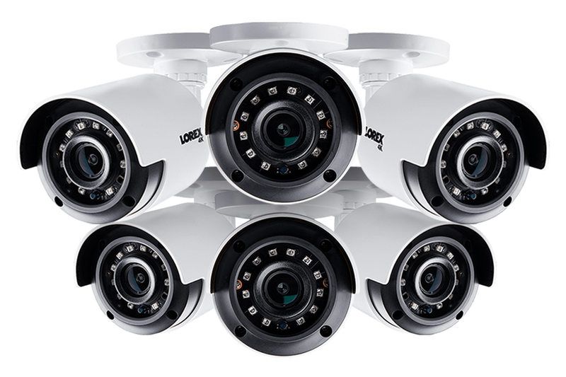 DEAL OF THE DAY! 4K Ultra High Definition Bullet Security Camera with 135ft Color Night Vision (6-pack)