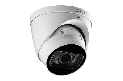 4K (8MP) Motorized Varifocal Smart IP White Dome Security Camera with 4x Optical Zoom, Real-Time 30FPS Recording and Listen-In Audio
