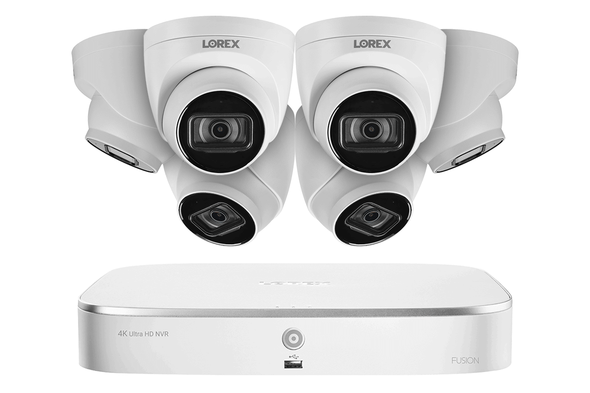 Lorex Fusion 4K 16-Channel (8 Wired + 8 Wi-Fi) NVR System with Dome Cameras featuring Listen-In Audio - White 6