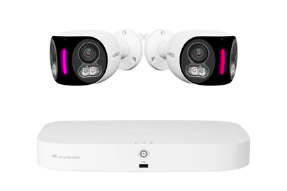 Lorex Fusion NVR with H20 (Halo Series) IP Dual Lens Cameras - 4K 16-Channel 2TB Wired System