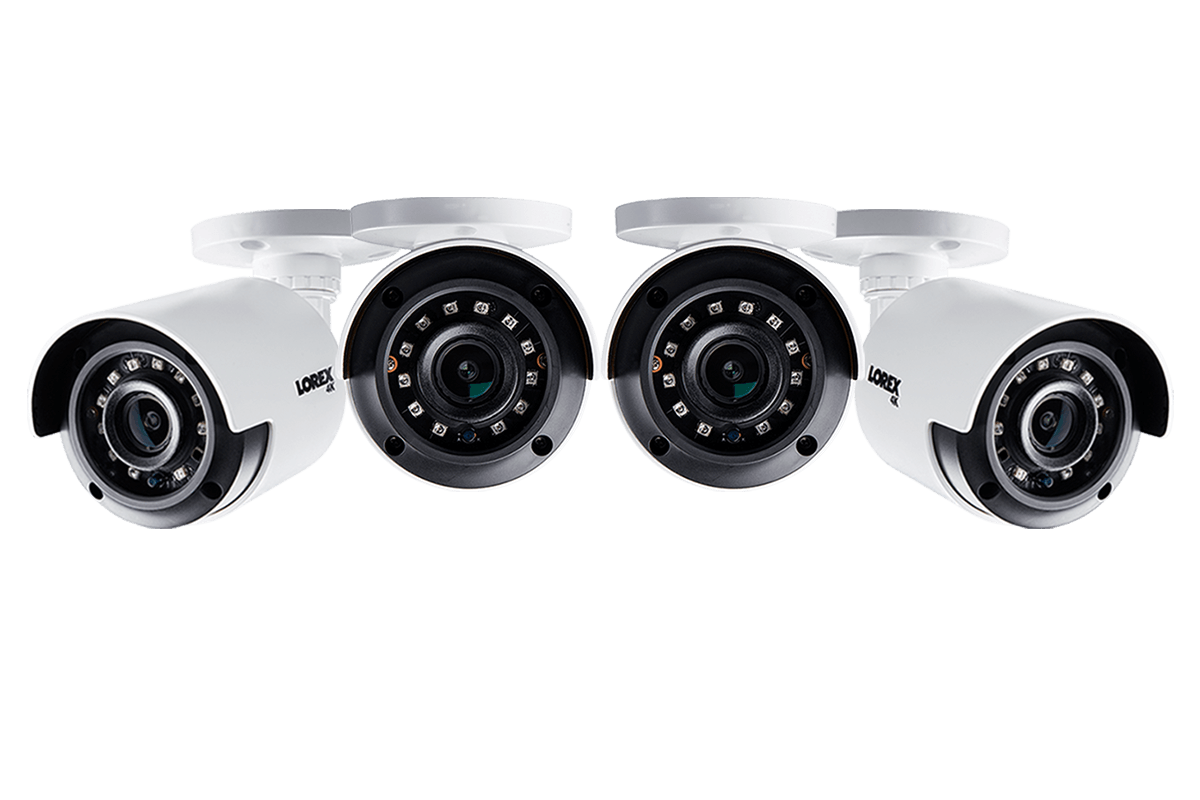 DEAL OF THE DAY! 4K Ultra High Definition Bullet Security Camera with 135ft Color Night Vision (4-pack)
