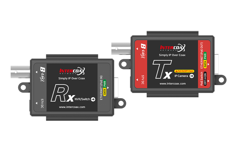 Single Port IP & PoE over Coax Set (400m/1300ft end-to-end converters)