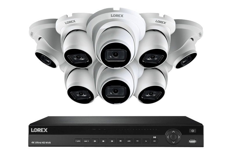 Lorex 4K (16 Camera Capable) 4TB Wired NVR System with Nocturnal 3 Smart IP Dome Cameras with Listen-In Audio and 30FPS - White 8