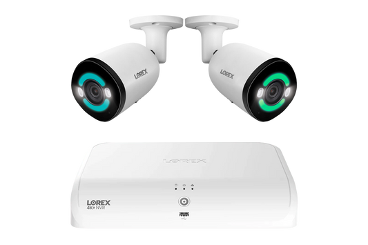 Lorex 4K+ 12MP 16 Camera Capable (8 Wired + 8 Fusion Wi-Fi ) 2TB Wired NVR System with H30 IP Bullet Cameras