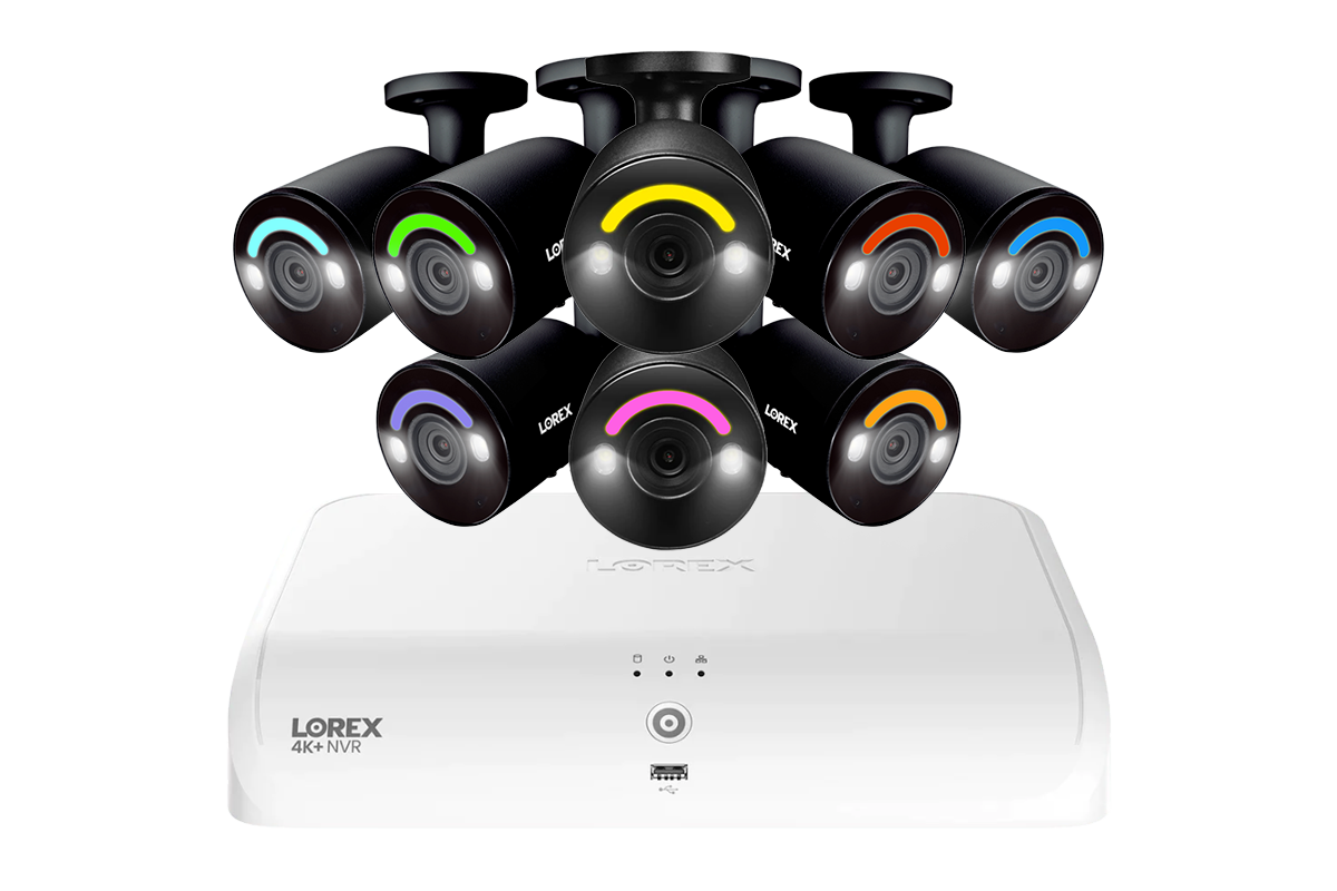 Lorex Fusion Series 4K 16 Camera Capable (8 Wired + 8 Fusion Wi-Fi) 2TB Wired System with H14 IP Bullet Cameras - 8