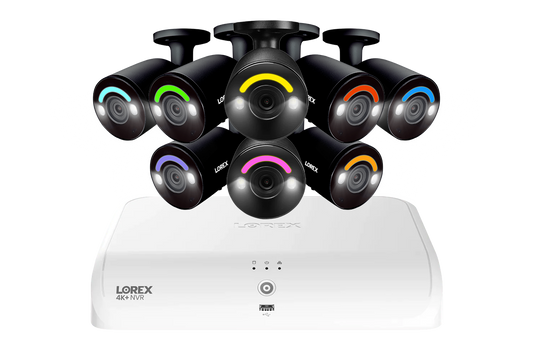 Lorex Fusion Series 4K 16 Camera Capable (8 Wired + 8 Fusion Wi-Fi) 2TB Wired System with H14 IP Bullet Cameras - 8