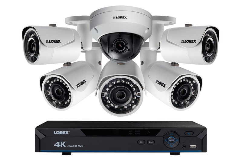 IP Camera System with 6 Security Cameras & Lorex Cloud Connectivity