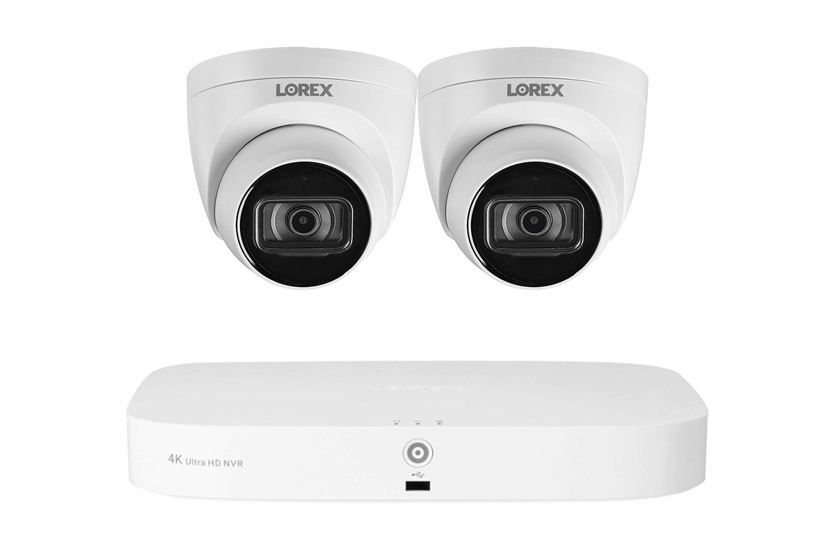 Lorex Fusion 4K 16-Channel (8 Wired + 8 Wi-Fi) 2TB NVR System with Dome Cameras featuring Listen-In Audio