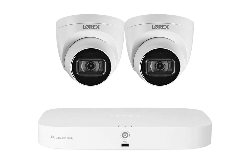Lorex Fusion 4K 16-Channel (8 Wired + 8 Wi-Fi) 2TB NVR System with Dome Cameras featuring Listen-In Audio