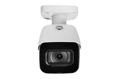 Lorex Fusion 4K (16 Camera Capable) 4TB Wired NVR System with 8 White IP Bullet Cameras, One 2K Pan-Tilt Indoor Wi-Fi Camera and One 2K Indoor Wi-Fi Camera