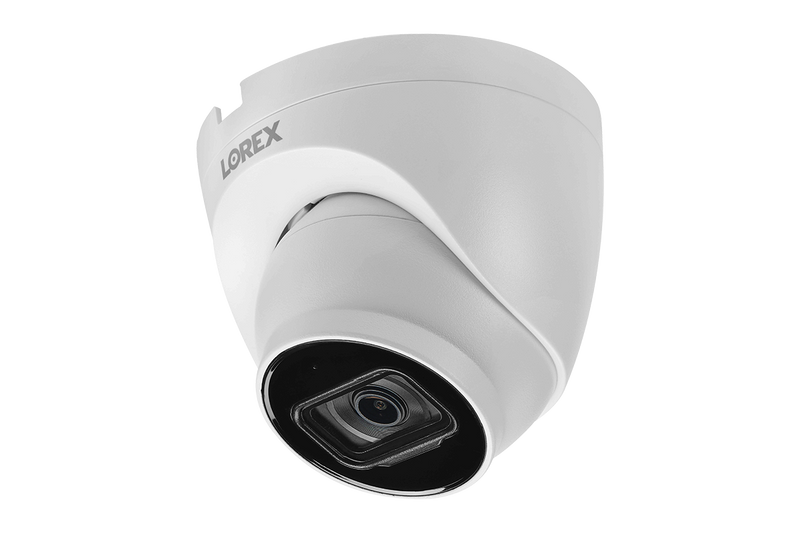 Lorex Fusion 4K (16 Camera Capable) 4TB Wired NVR System with IP Dome Cameras featuring Listen-In Audio