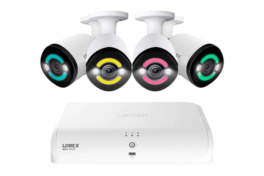 Lorex 4K+ 12MP 16 Camera Capable (8 Wired + 8 Fusion Wi-Fi ) 2TB Wired NVR System with H30 Smart Security Lighting Bullet Cameras - 4
