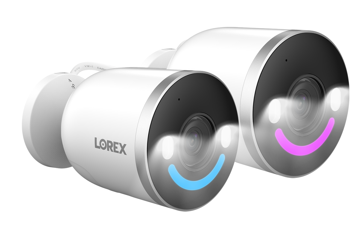 Lorex 4K Spotlight Indoor/Outdoor Wi-Fi 6 Security Camera with Smart Security Lighting (Two Pack) - Open Box