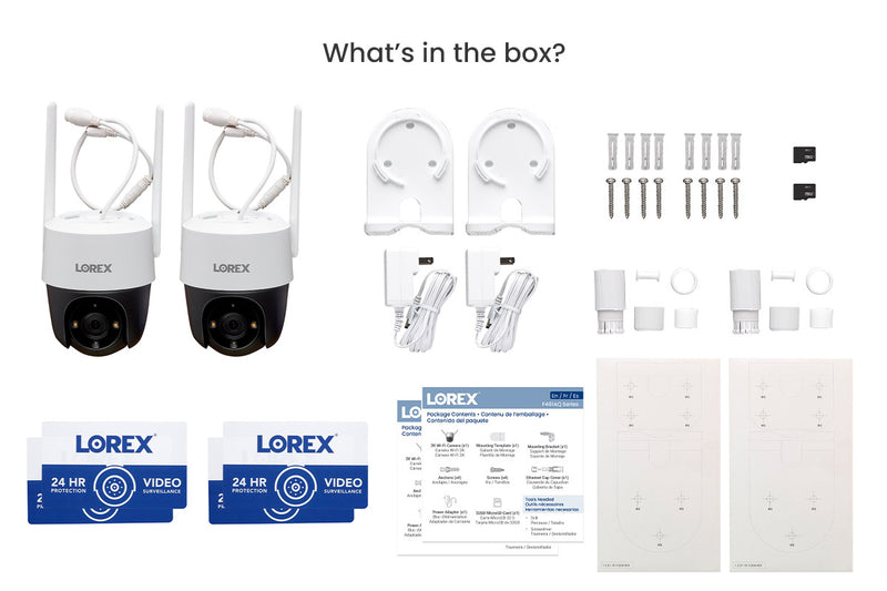 Lorex 2K Pan-Tilt Outdoor Wi-Fi Security Camera (2-Pack)