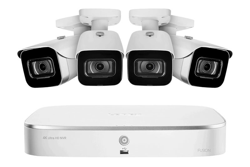 Lorex Fusion 4K 16-Channel (8 Wired + 8 Wi-Fi) NVR System with Bullet Cameras - White 4