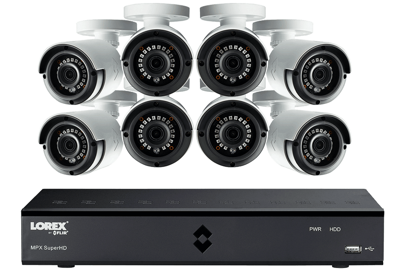 4MP Super HD 8 Channel Security System with 8 Super HD 4MP Cameras