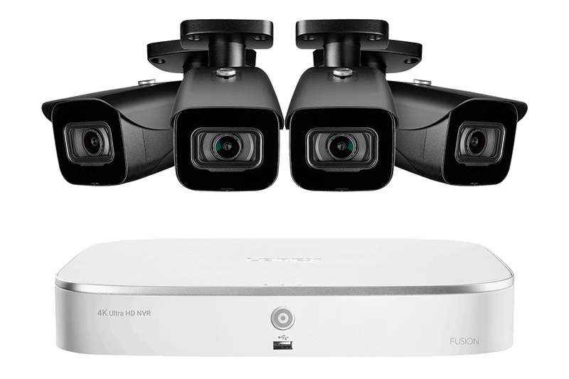 Lorex Fusion 4K 16-Channel (8 Wired + 8 Wi-Fi) NVR System with Bullet Cameras - Black 4