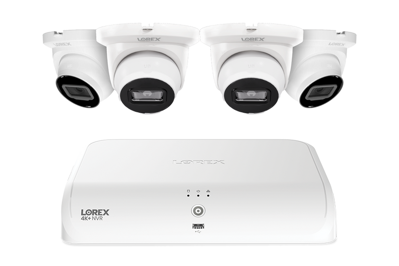 Lorex Fusion Series 4K+ 16 Channel (8 Wired + 8 Fusion Wi-Fi) 2TB Wired System with A4 Wired 2K IP Turret Cameras - White 4