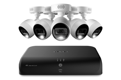 Lorex 4K 8-Channel 2TB Wired DVR System with Active Deterrence Bullet Cameras