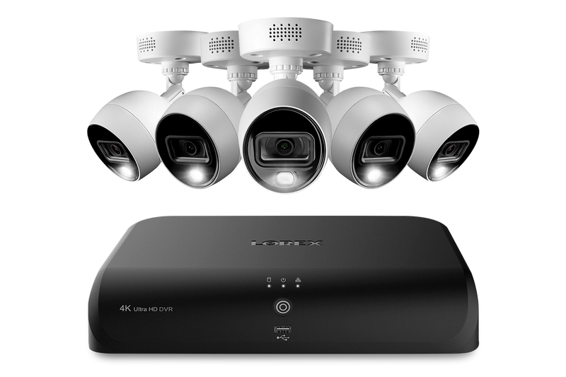 Lorex 4K 8-Channel 2TB Wired DVR System with Active Deterrence Bullet Cameras