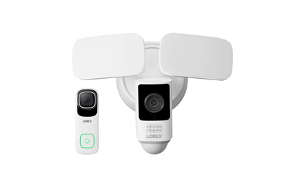 Lorex 4K Wired Video Doorbell with 2K Floodlight Wi-Fi Security Camera - Costco