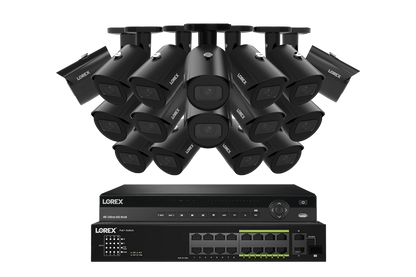 Lorex Elite Series 4K 32 Camera Capable 8TB Wired NVR System with A14 IP Bullet Cameras