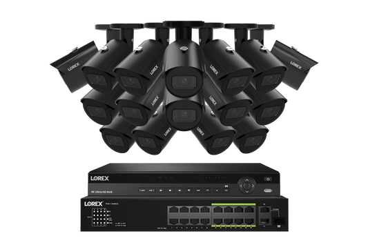 Lorex Elite Series 4K 32 Camera Capable 8TB Wired NVR System with A14 IP Bullet Cameras