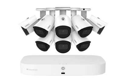Lorex Fusion NVR with A20 (Aurora Series) IP Bullet Cameras - 4K 16-Channel 2TB Wired System - White 8