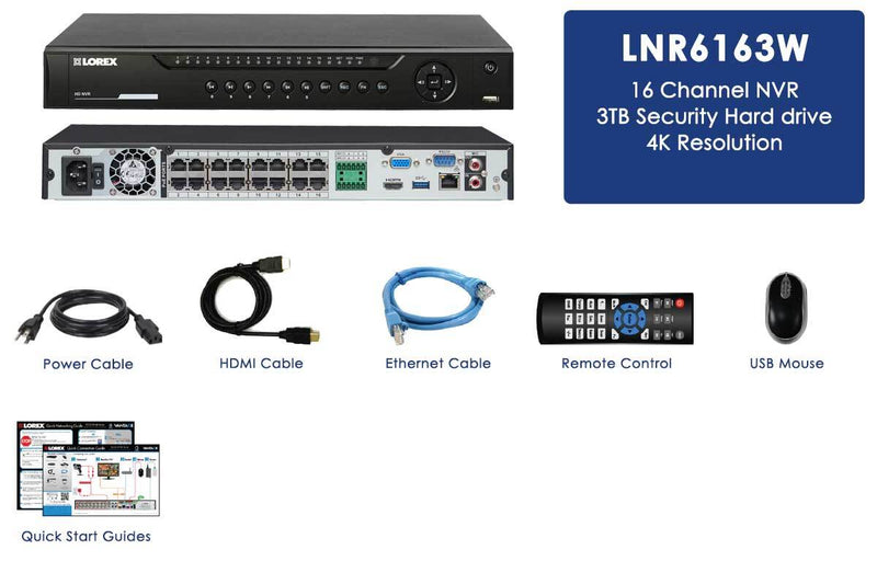 4K NVR with 16 Channels and Lorex Cloud Remote Connectivity