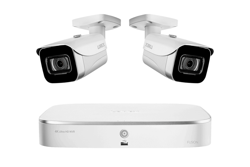 Lorex Fusion 4K 16-Camera Capable (8 Wired + 8 Wi-Fi) 2TB NVR System with Bullet Cameras