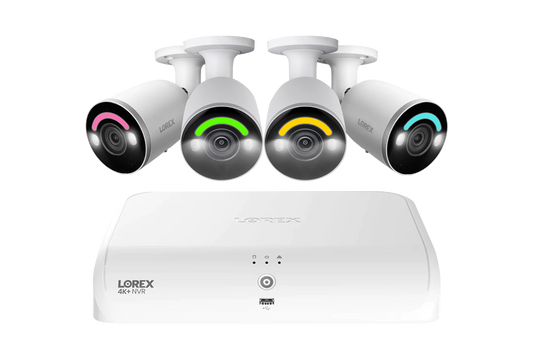Lorex Fusion Series 4K+ 16 Channel (8 Wired + 8 Fusion Wi-Fi) 2TB Wired System with H12 Wired 4K IP Bullet Cameras - 4