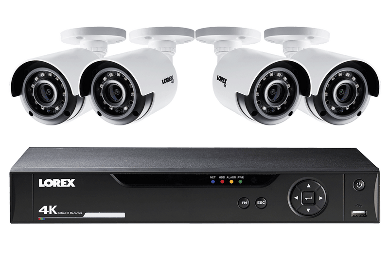 4K HD 8 Channel Security System with 4 Ultra HD 4K Outdoor Cameras, 135ft night vision